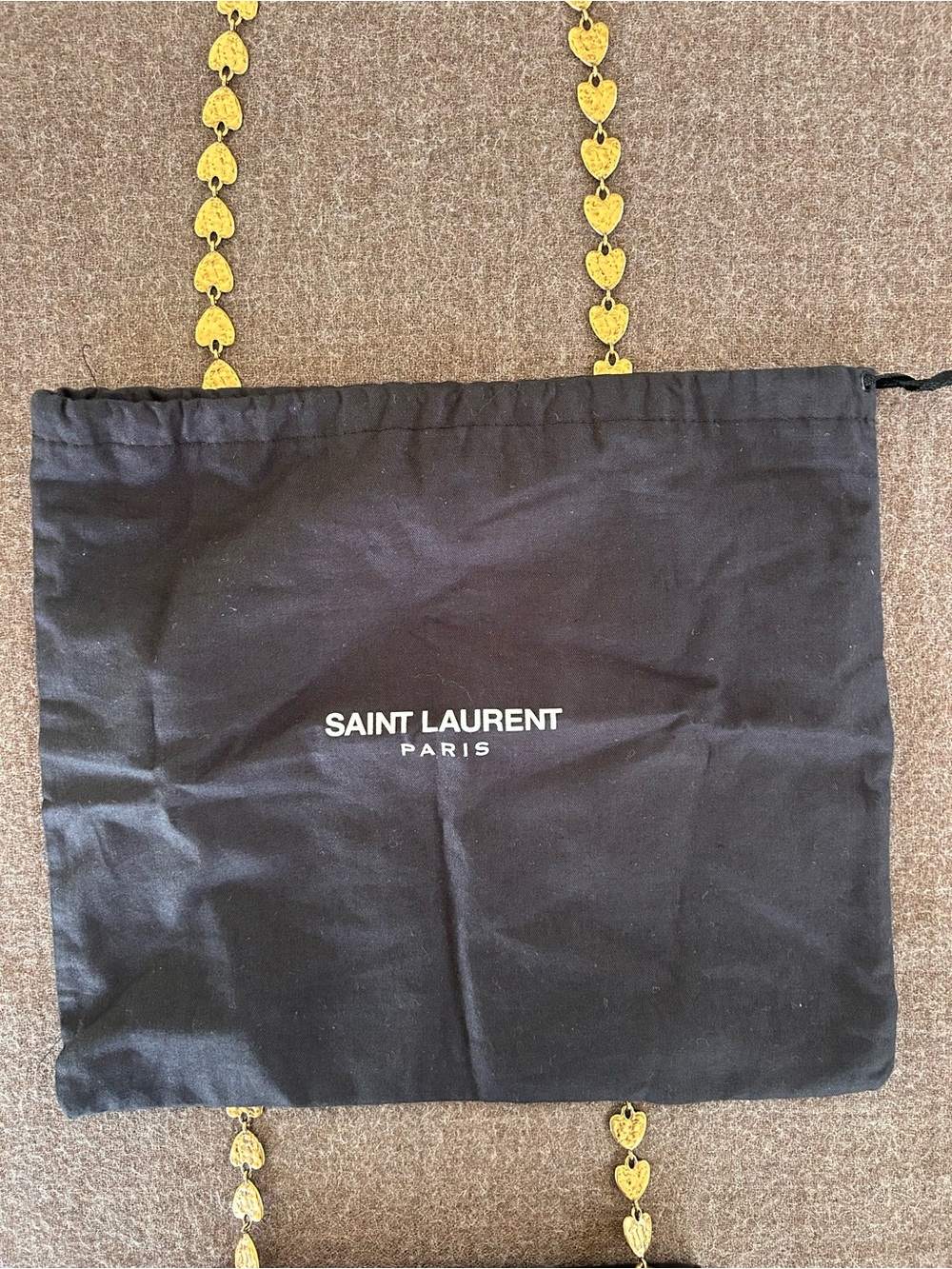 Rare Saint Laurent YSL Black Leather Heart Chain Kate Bag - Picture 8 of 15
